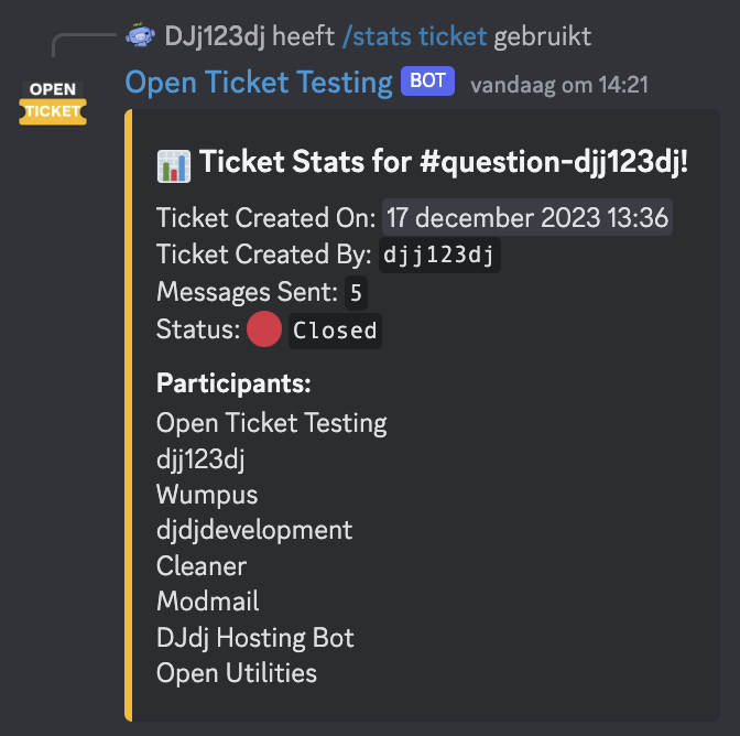 Image of /stats ticket command